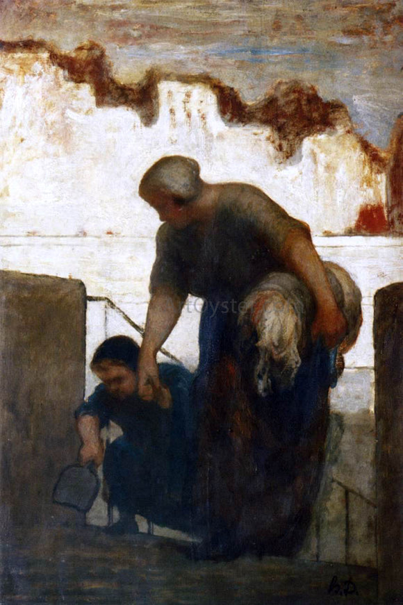  Honore Daumier The Washerwoman - Canvas Art Print