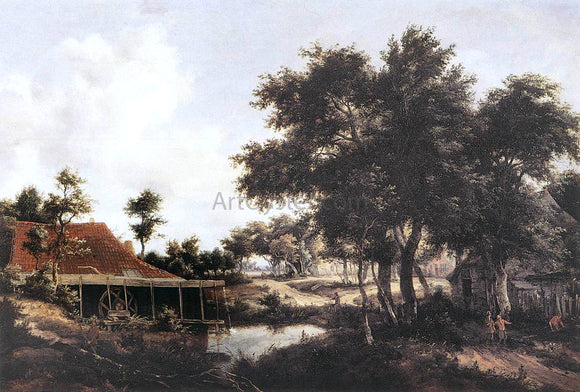  Meyndert Hobbema The Water Mill - Canvas Art Print
