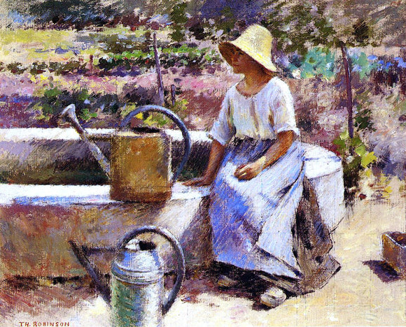  Theodore Robinson The Watering Pots - Canvas Art Print