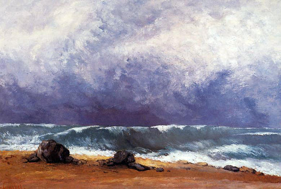  Gustave Courbet The Wave - Canvas Art Print