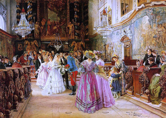  Johann Hamza The Wedding - Canvas Art Print