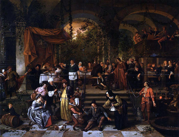  Jan Steen The Wedding Feast at Cana - Canvas Art Print