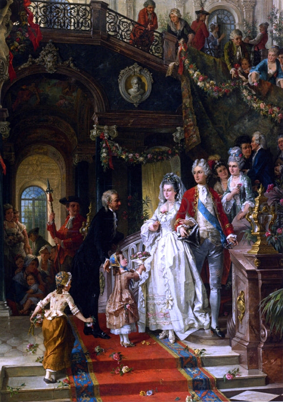  Carl Herpfer The Wedding Party - Canvas Art Print