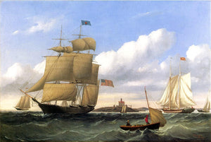  William Bradford The Whaleship "Emma C. Jones" off Round Hills, New Bedford - Canvas Art Print