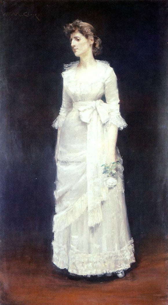  William Merritt Chase The White Rose (also known as Miss Jessup) - Canvas Art Print