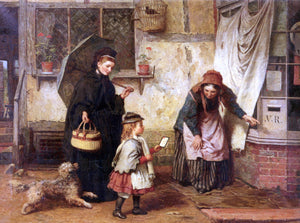  James Clarke Waite The Widow's Consolation - Canvas Art Print