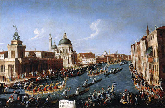  Canaletto The Women's Regatta on the Grand Canal - Canvas Art Print