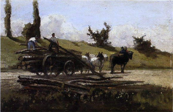  Camille Pissarro The Wood Cart - Canvas Art Print