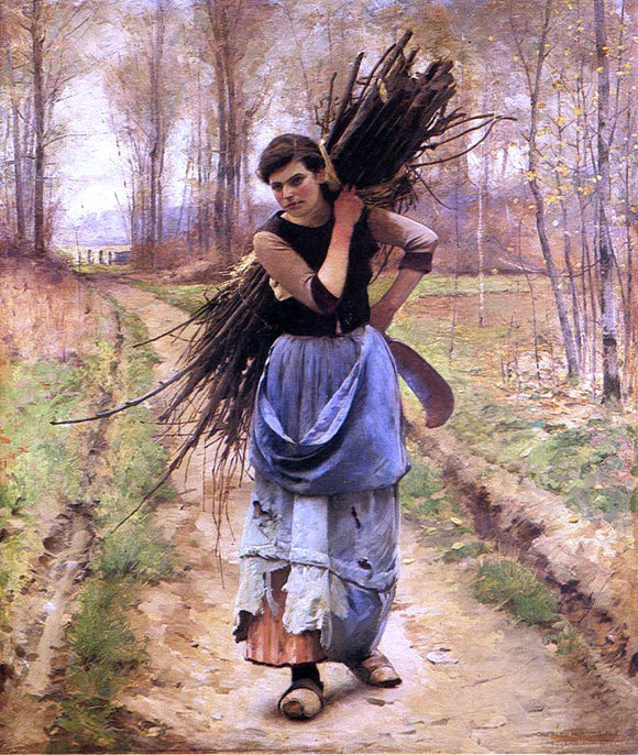  Charles Sprague Pearce The Woodcutter's Daughter - Canvas Art Print