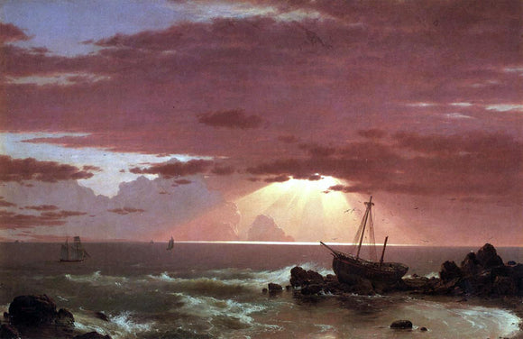  Frederic Edwin Church A Wreck - Canvas Art Print