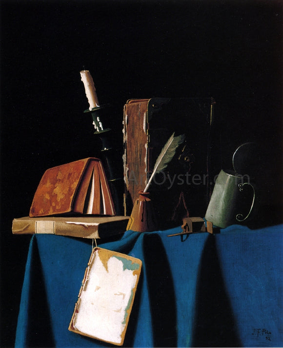  John Frederick Peto The Writer's Table: A Precarious Moment - Canvas Art Print