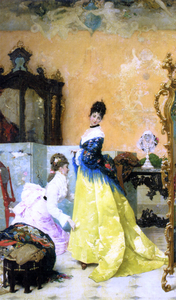  Vincenzo Capobianchi The Yellow Dress - Canvas Art Print