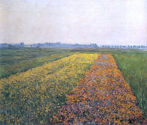  Gustave Caillebotte The Yellow Fields at Gennevilliers - Canvas Art Print