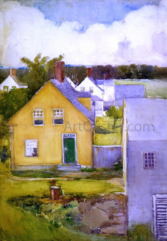  Annie G. Sykes The Yellow House - Canvas Art Print
