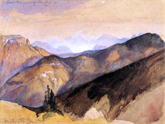  Thomas Moran The Yellowstone Range from near Fort Ellis - Canvas Art Print