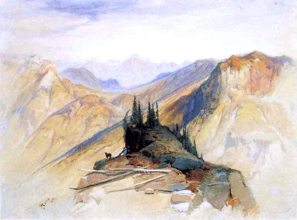  Thomas Moran The Yellowstone Range, near Fort Ellis - Canvas Art Print