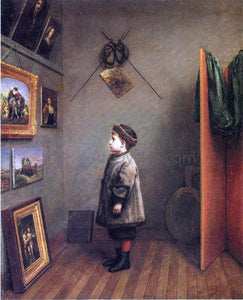  Robert M Pratt The Young Connoisseur - Canvas Art Print