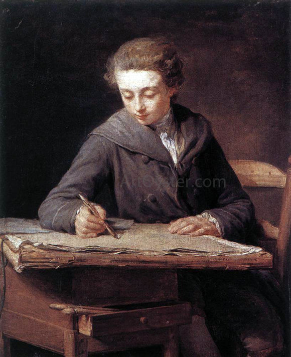  Nicolas-Bernard Lepicier The Young Draughtsman - Canvas Art Print