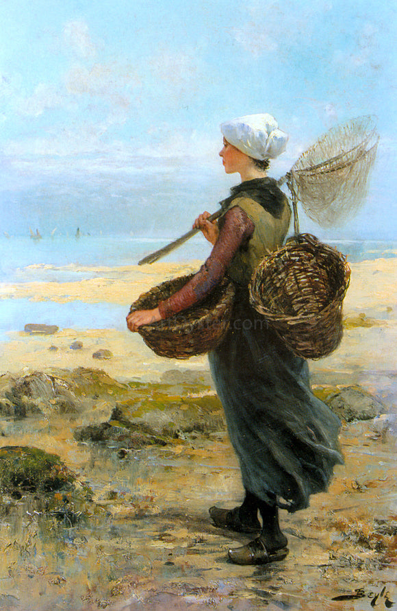  Pierre-Marie Beyle The Young Fisherwoman - Canvas Art Print