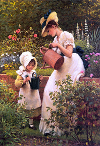  RA George Dunlop Leslie The Young Gardener - Canvas Art Print