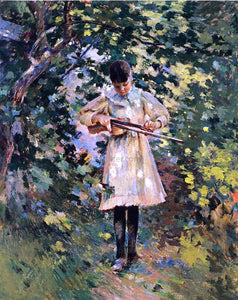  Theodore Robinson The Young Violinist (also known as Margaret Perry) - Canvas Art Print