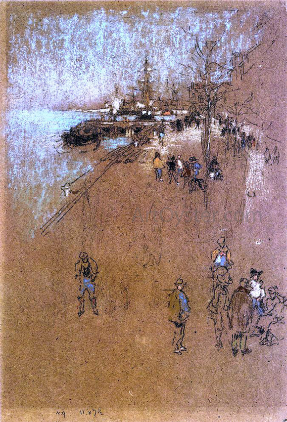  James McNeill Whistler The Zattere; Harmony in Blue and Brown - Canvas Art Print