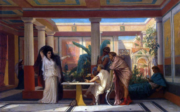  Gustave Rodolphe Boulanger Theatrical Rehearsal in the House of an Ancient Rome Poet - Canvas Art Print