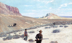  Henry F Farney Theodore Roosevelt "Sage Grouse Shooting" - Canvas Art Print
