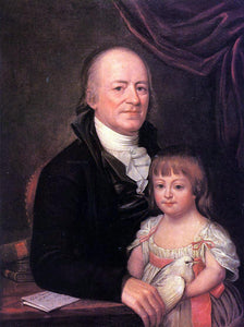  Charles Willson Peale Thomas Elliott and His Granddaughter Deborah Hibernia - Canvas Art Print