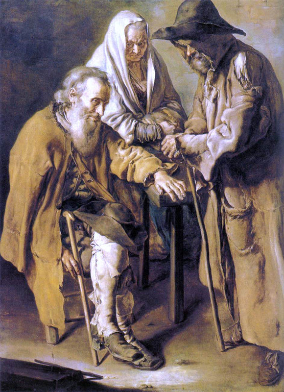  Giacomo Ceruti Three Beggars - Canvas Art Print