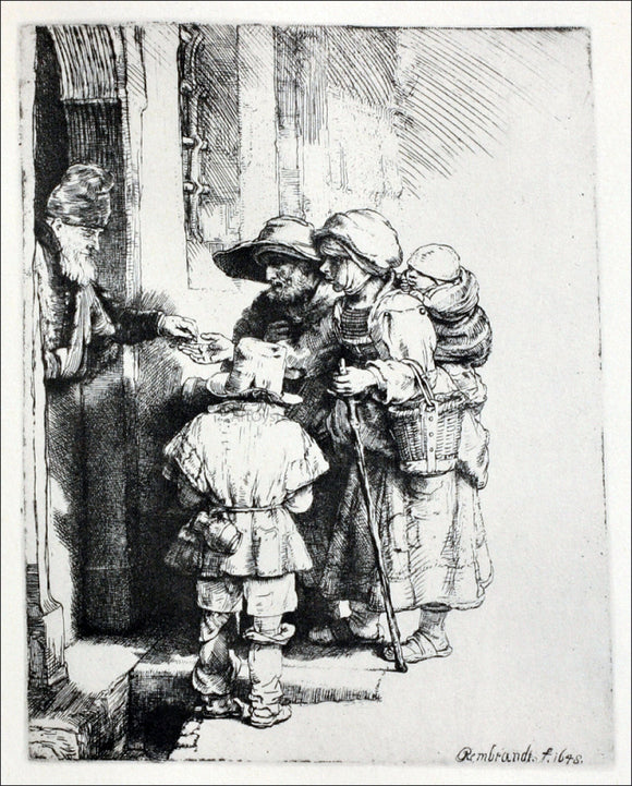  Rembrandt Van Rijn Three Beggars at the Door of a House - Canvas Art Print