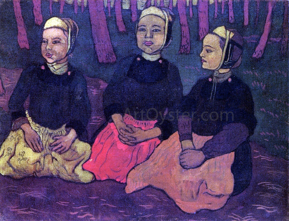  Georges Lacombe Three Breton Women in the Forest - Canvas Art Print