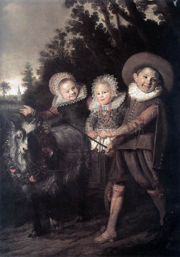  Frans Hals Three Children with a Goat Cart - Canvas Art Print
