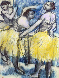  Edgar Degas Three Dancers in Yellow Skirts - Canvas Art Print