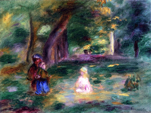  Pierre Auguste Renoir Three Figures in a Landscape - Canvas Art Print