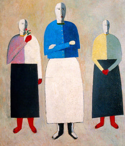  Kazimir Malevich Three Girls - Canvas Art Print