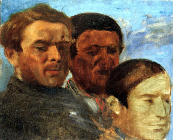  Edgar Degas Three Heads - Canvas Art Print