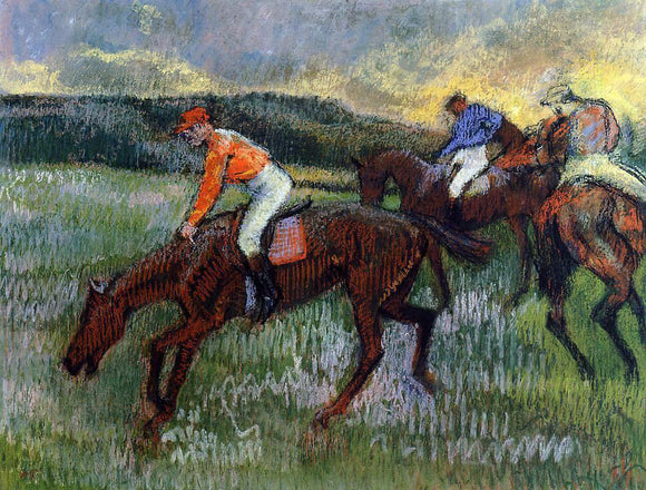  Edgar Degas Three Jockeys - Canvas Art Print