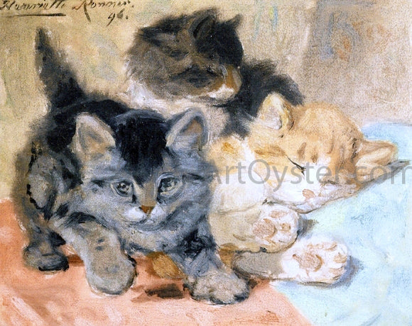  Henriette Ronner-Knip Three Kittens - Canvas Art Print