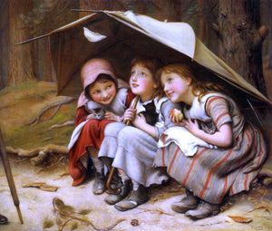  Joseph Clark A Three Little Kittens Scene - Canvas Art Print