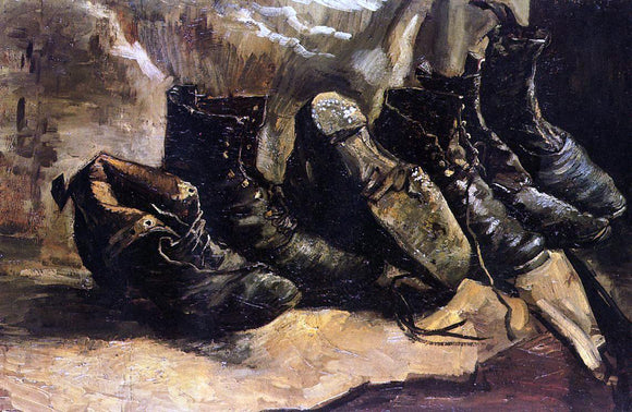  Vincent Van Gogh Three Pair of Shoes - Canvas Art Print