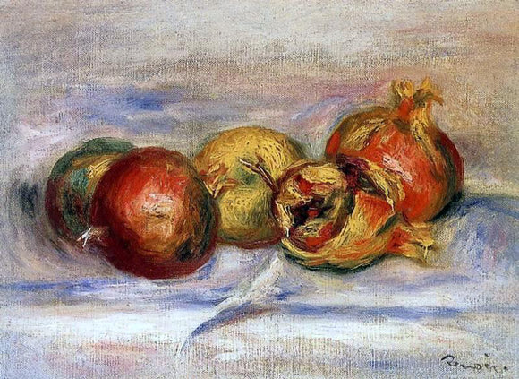  Pierre Auguste Renoir Three Pomegranates and Two Apples - Canvas Art Print
