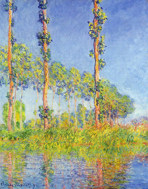 Claude Oscar Monet Three Poplar Trees, Autumn Effect - Canvas Art Print