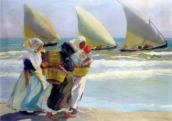  Joaquin Sorolla Y Bastida Three Sails - Canvas Art Print
