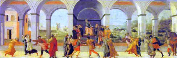  Filippino Lippi Three Scenes from the Story of Virginia - Canvas Art Print