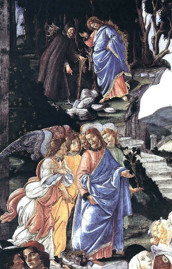  Sandro Botticelli Three Temptations of Christ (detail 1) (Cappella Sistina, Vatican) - Canvas Art Print