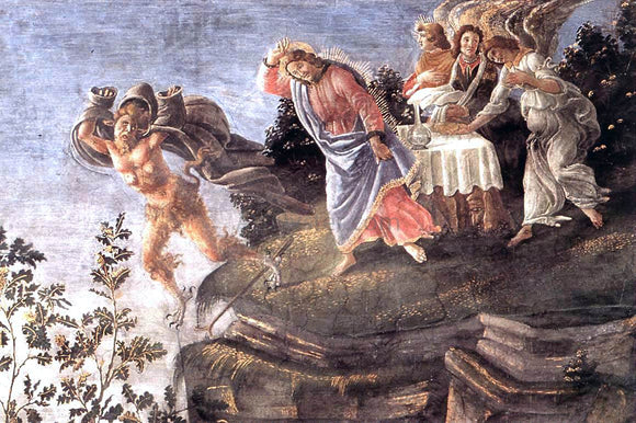  Sandro Botticelli Three Temptations of Christ (detail 6) (Cappella Sistina, Vatican) - Canvas Art Print
