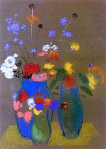 Odilon Redon Three Vases of Flowers - Canvas Art Print