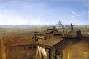  Johann Georg Von Dillis Three Views of Rome from the Villa Malta: View of St. Peter's - Canvas Art Print