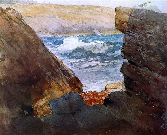  Winslow Homer Through the Rocks - Canvas Art Print